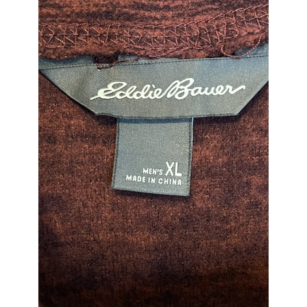 Eddie Bauer Sweater Mens X Large 1/4 Zip Fleece Pullover - Picture 3 of 6